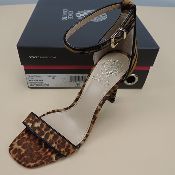 Vince Camuto Lauralie Heels Natural 7 M Leo Tiger - Picture 3 of 3